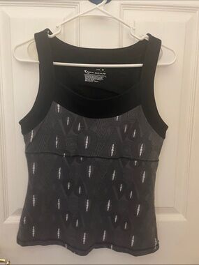 tek gear Black & Gray Geometric Athletic Tank